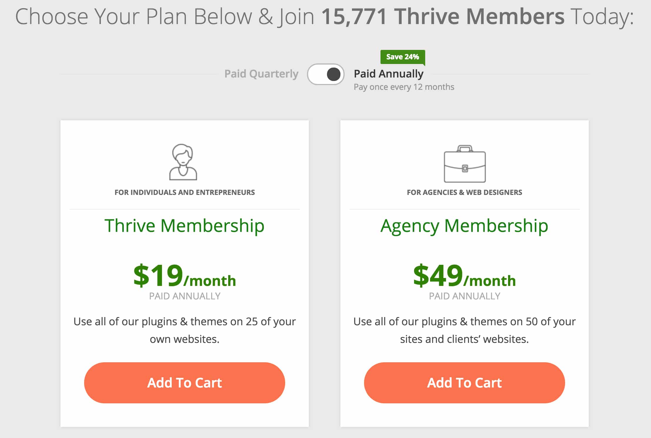 Thrive Membership Pricing Options Thrive Membership Pricing Options
