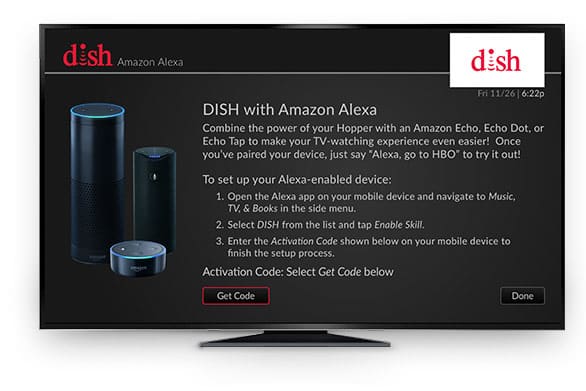 DISH Alexa Integration - Activation Code Amazon Echo & DISH Network