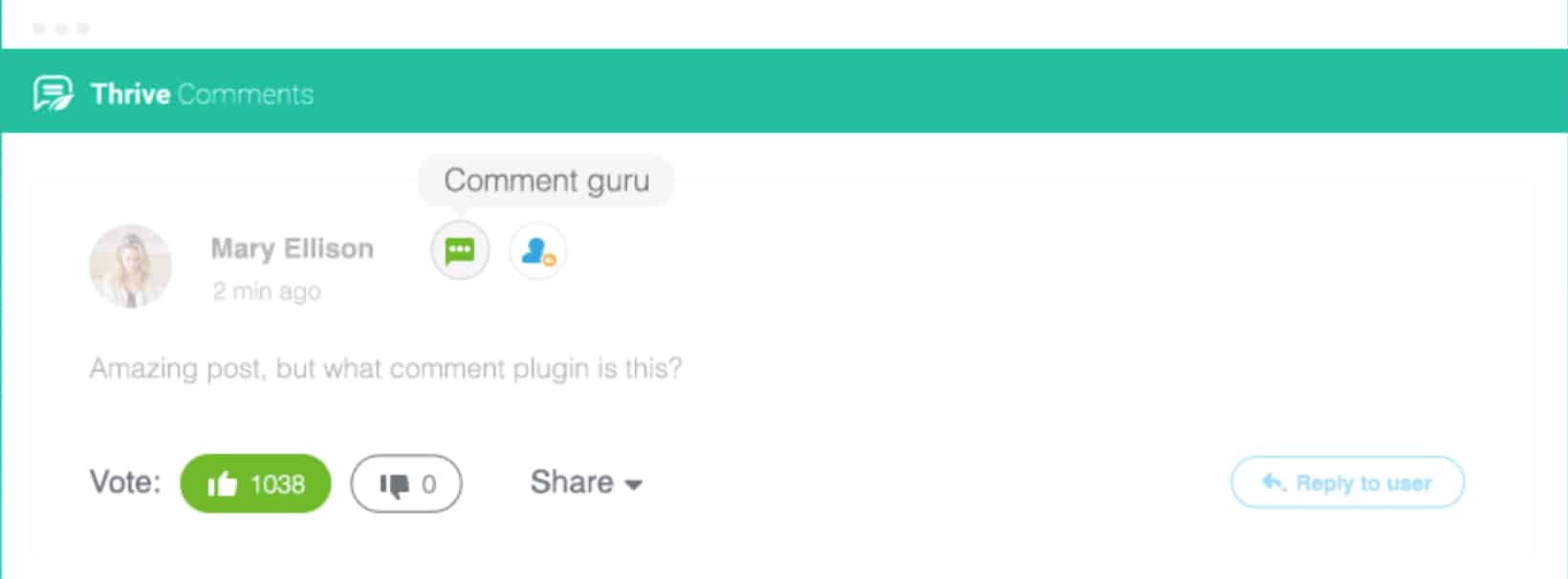 Thrive Comments Badges And User Voting An example of the badges and comment voting in use.