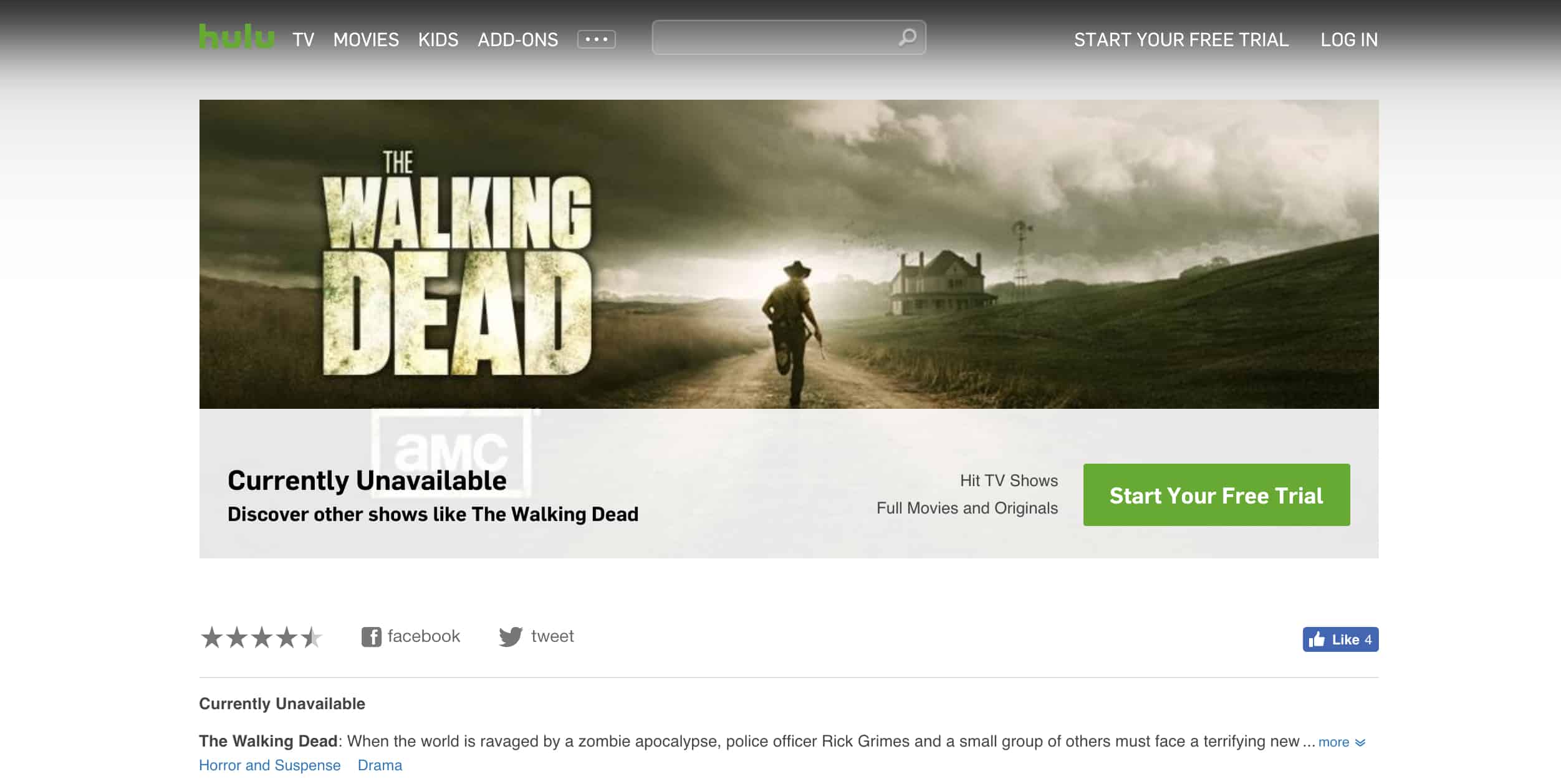 TWD Hulu Not Found