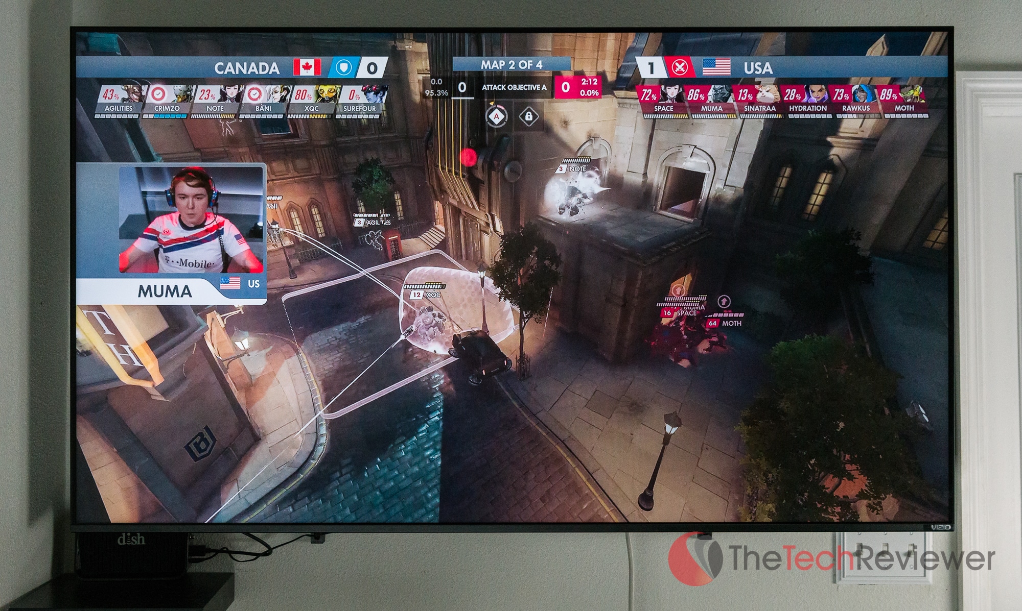 Blizzard's Overwatch World Cup streaming to the VIZIO M65-F0 via the internal Chromecast.