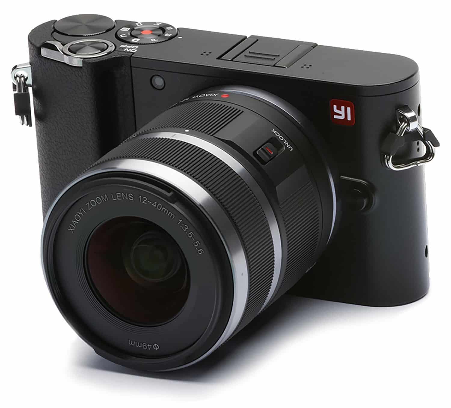A front look at the Ti M1 mirrorless camera with lens.