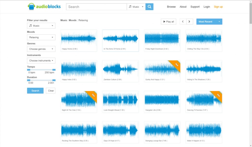 download as many audio files form audio blocks