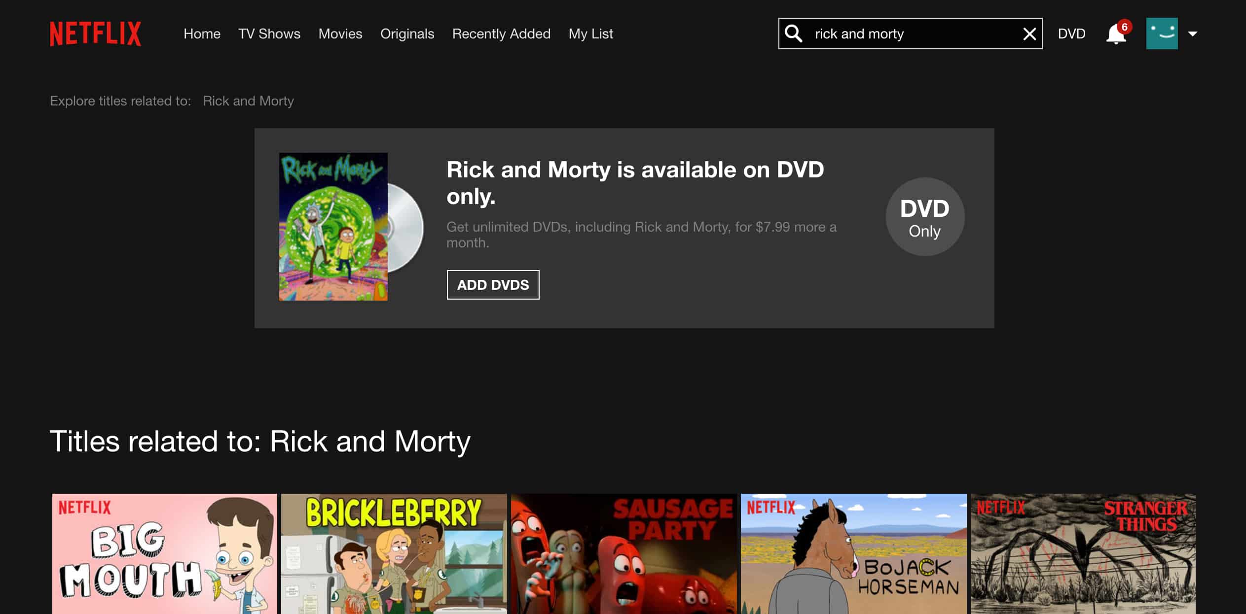 Rick and Morty on Netflix