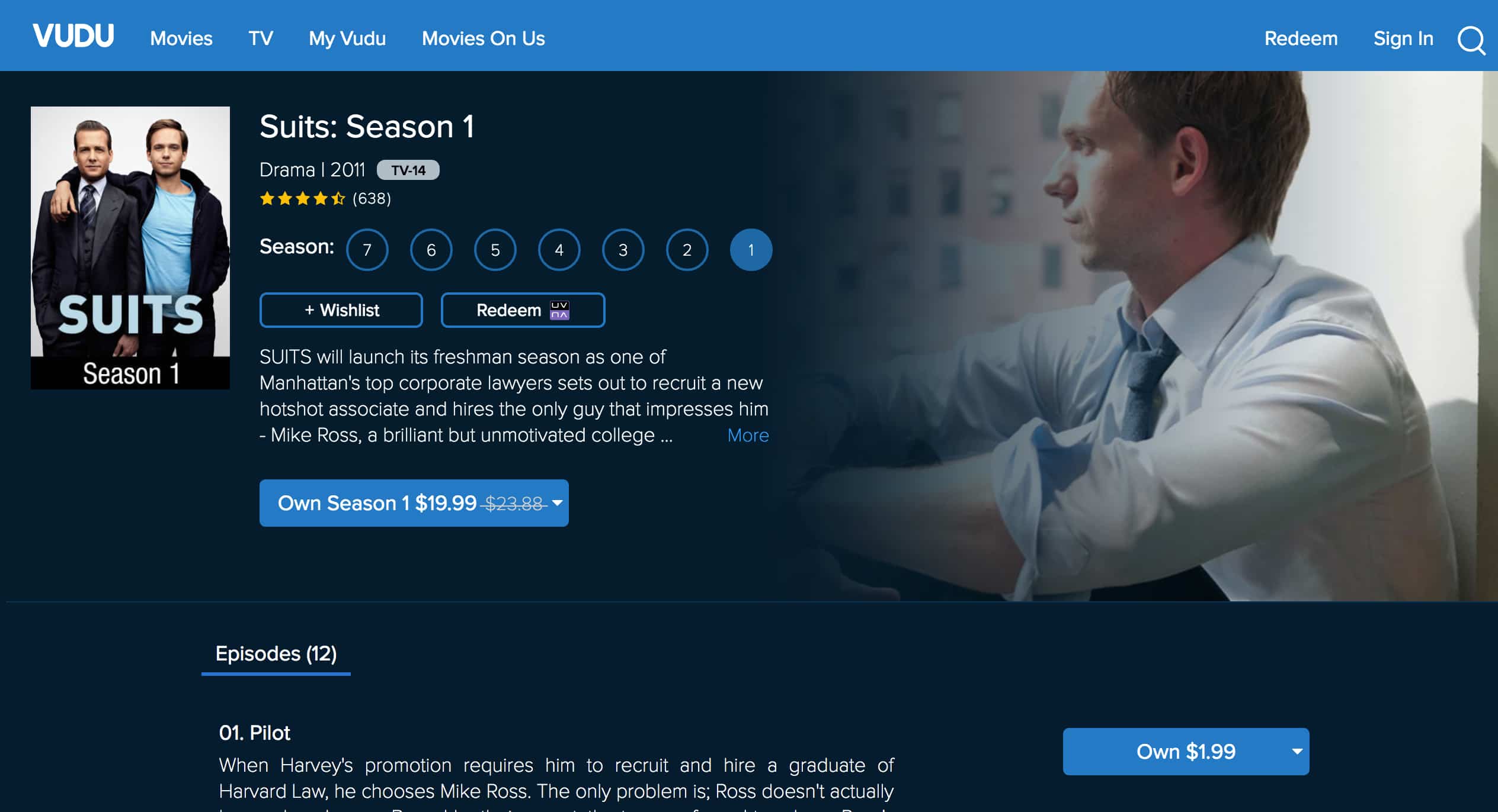 Vudu Suits Season 1 Watch Online
