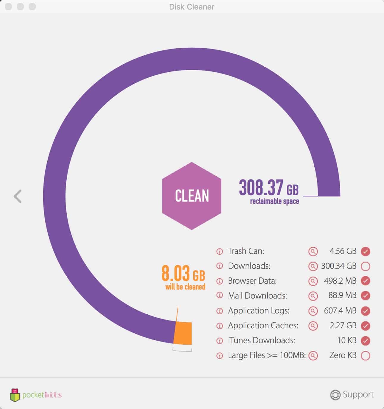 Disk Cleaner Results