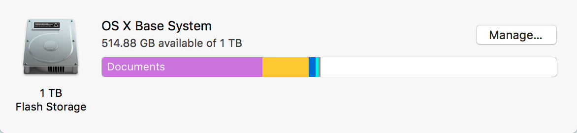 Mac Cleaner Performance Test Machine Storage Overview