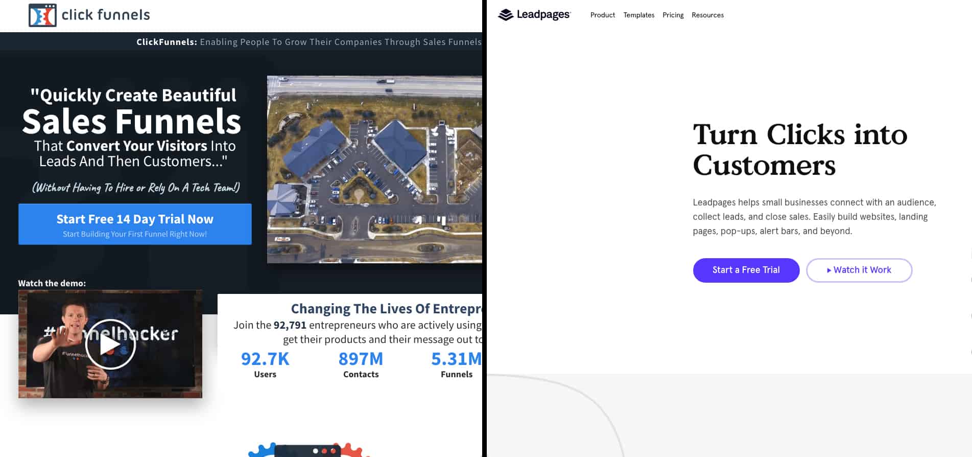clickfunnels vs leadpages