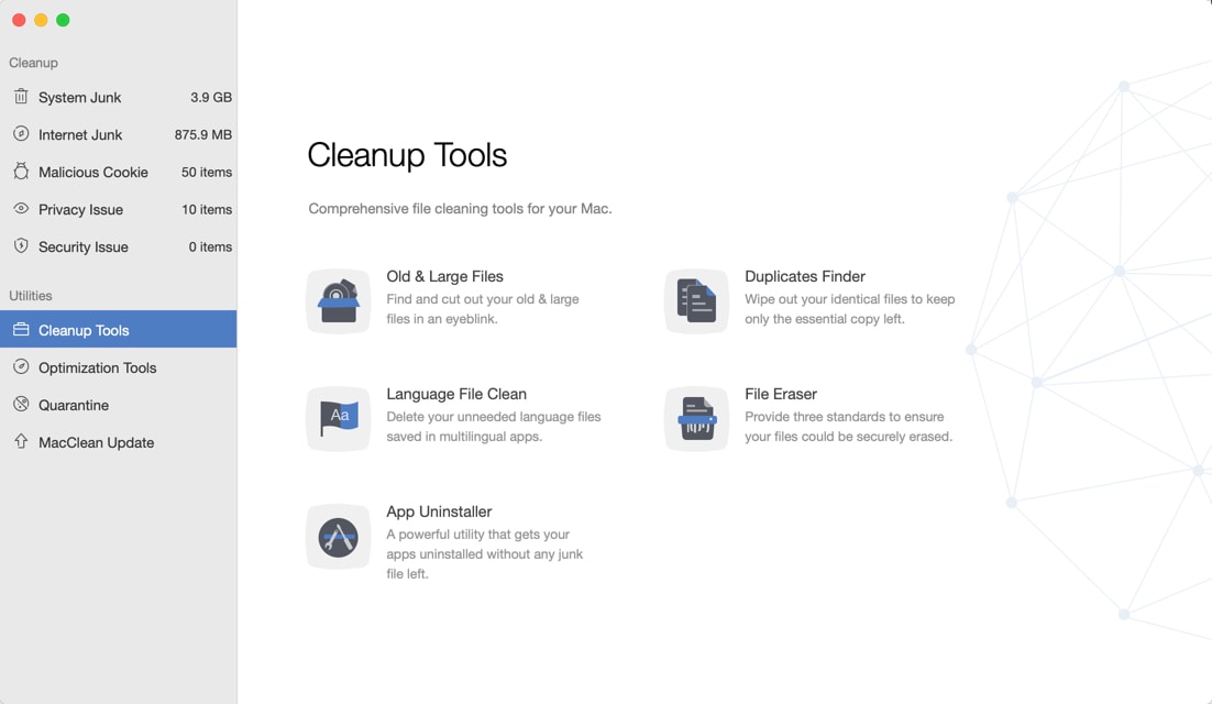MacClean Cleanup Tools