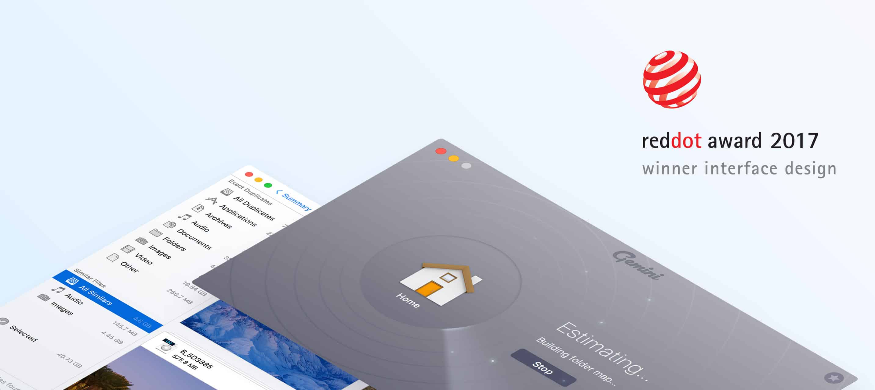 Reddot award for interface gemini 2