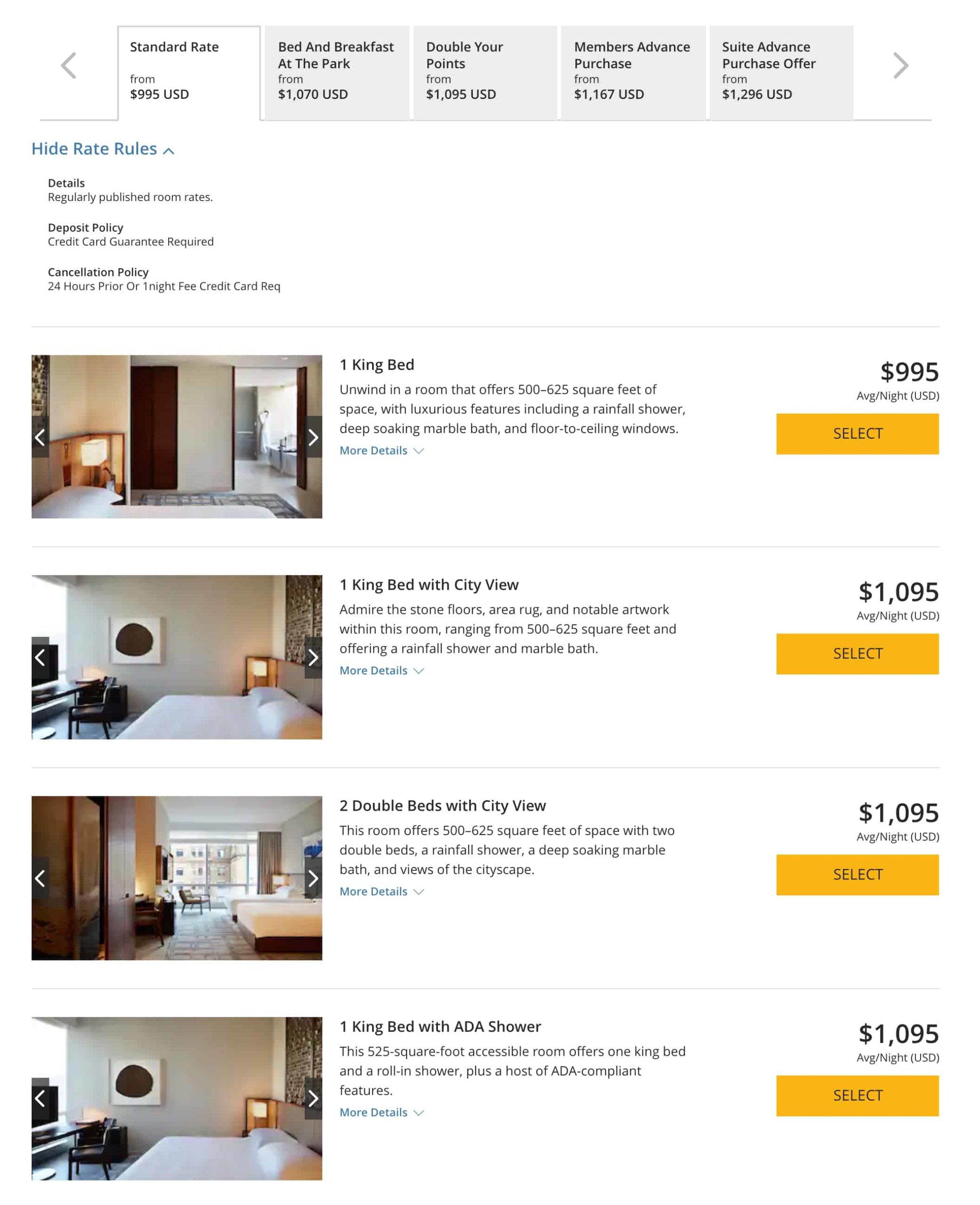 Standard Hyatt NYC Rate scaled