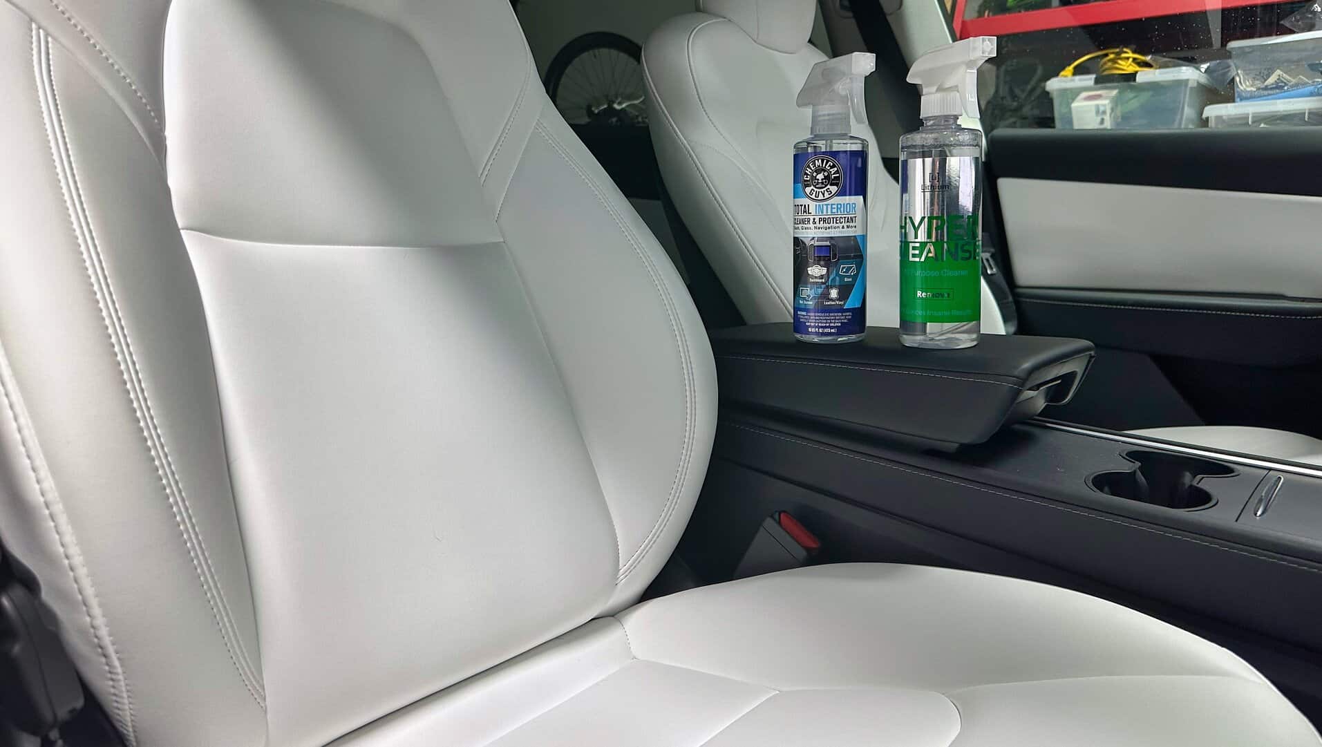 How To Clean White Leather Interior - Tesla Model Y Interior